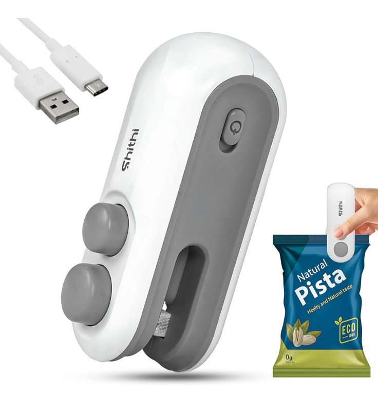 Rechargeable Mini Bag Sealer & Cutter – 2-in-1 USB Type-C Portable Heat Sealing Machine for Food Storage