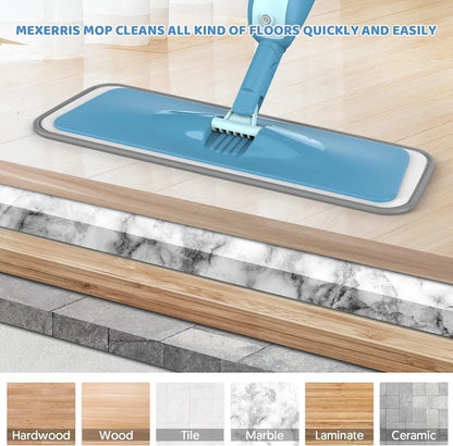 2-in-1 Spray Mop with Built-in Water Tank & Reusable Microfiber Pad – Floor Cleaning Mop for Tile, Wood & Laminate