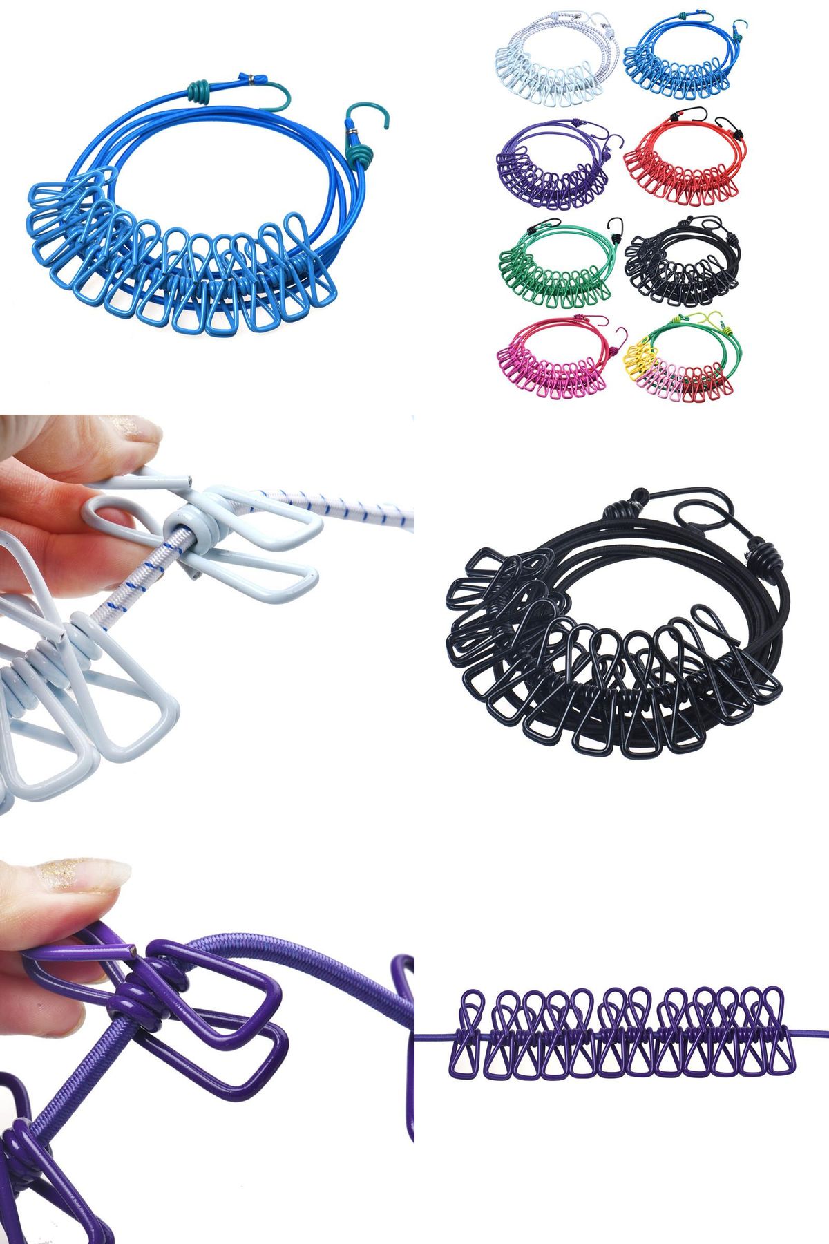 Portable Windproof Clothes Drying Rope with 12 Clips – Travel Laundry Line | Buy 1 Get 1 FREE