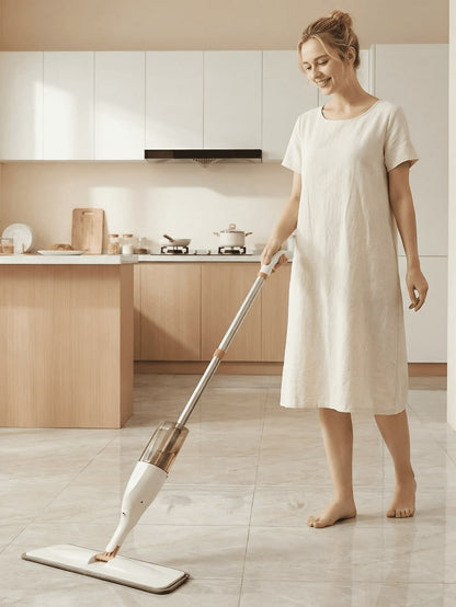 2-in-1 Spray Mop with Built-in Water Tank & Reusable Microfiber Pad – Floor Cleaning Mop for Tile, Wood & Laminate