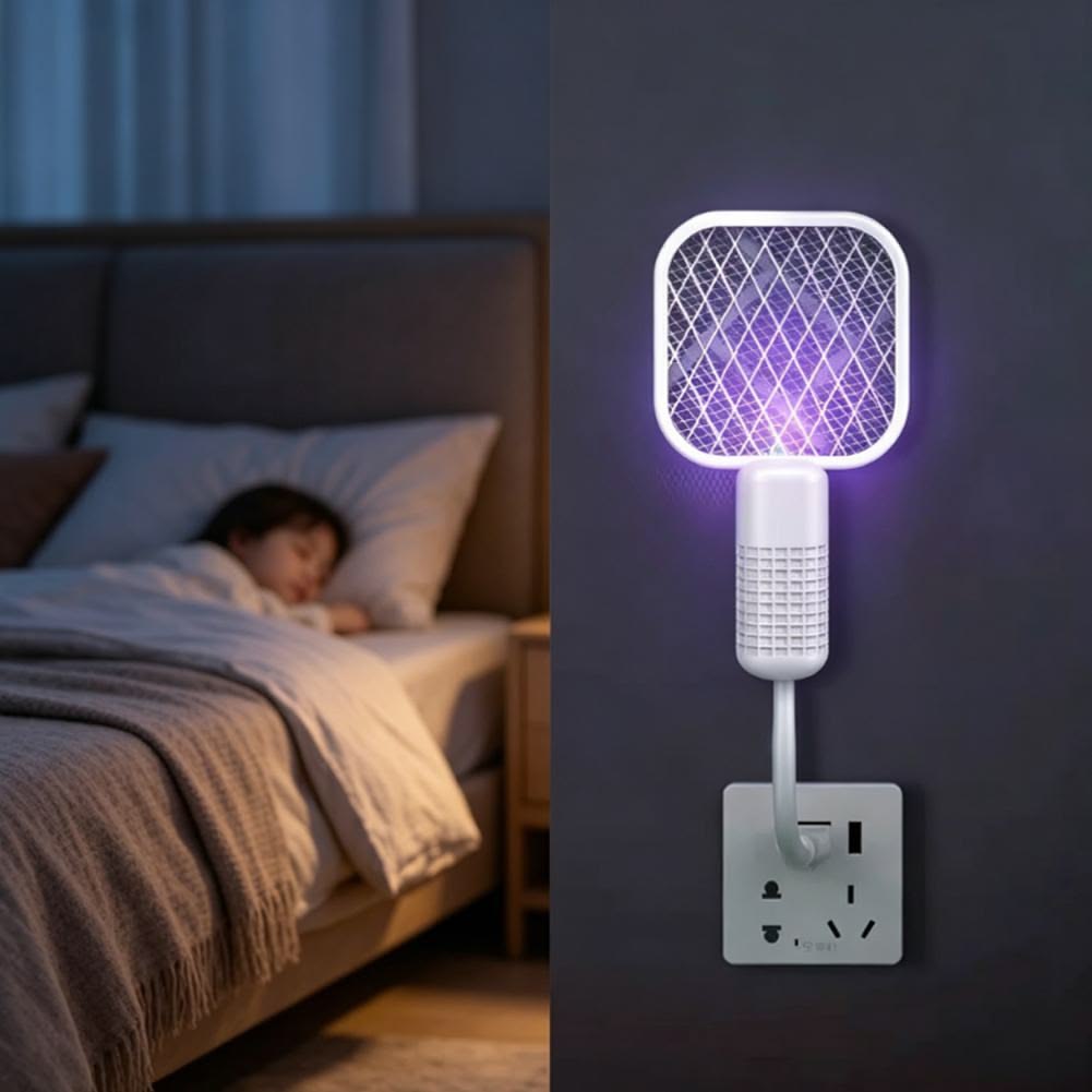 USB Rechargeable 360° Mosquito Killer Lamp – UV LED Insect Trap for Indoor & Outdoor Use