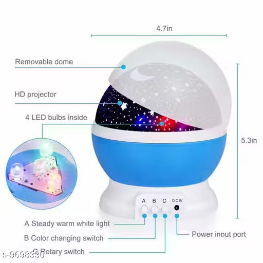 USB Powered LED Lamp for Kids Bedroom, Nursery & Home Decor