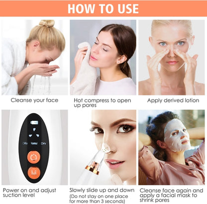 Rechargeable Blackhead Remover Vacuum – Pore Cleaner & Acne Extraction Tool