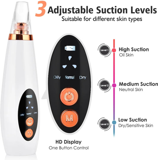 Rechargeable Blackhead Remover Vacuum – Pore Cleaner & Acne Extraction Tool