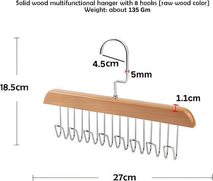 2pc-Premium Space-Saving Cascading Clothes Hanger Organizer – 360° Rotating Closet Storage Rack (8 Hooks)