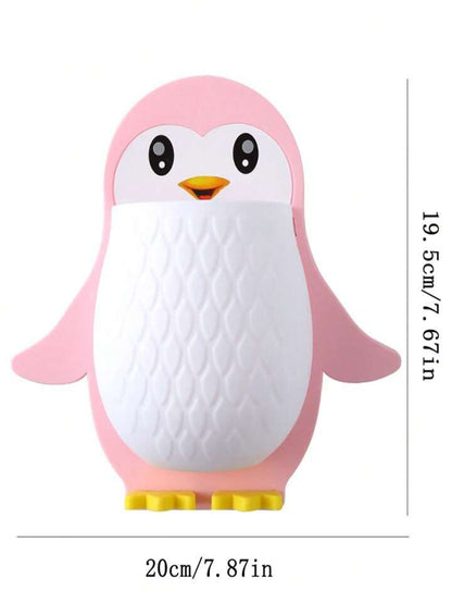 3PC Penguin Wall-Mounted Storage Holder Combo | Multi-Purpose Bathroom & Kitchen Organizer | Toothbrush, Makeup Brush & Stationery Holder