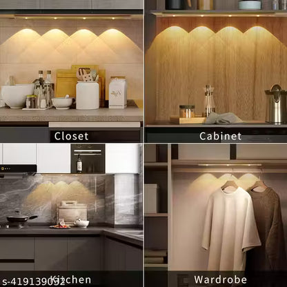 Rechargeable Motion Sensor LED Under Cabinet Light – USB Magnetic Wireless Closet & Kitchen Light