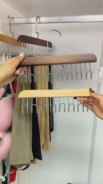 2pc-Premium Space-Saving Cascading Clothes Hanger Organizer – 360° Rotating Closet Storage Rack (8 Hooks)