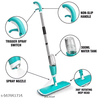 2-in-1 Spray Mop with Built-in Water Tank & Reusable Microfiber Pad – Floor Cleaning Mop for Tile, Wood & Laminate